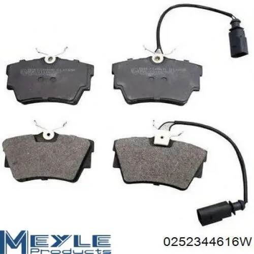 Задние тормозные колодки 0252344616W Meyle