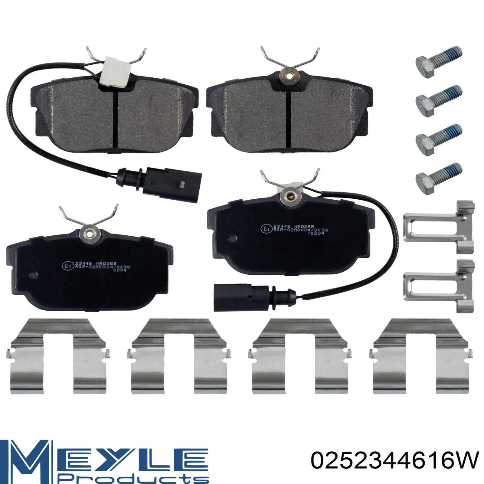 Купить 0252344616W Meyle Колодки тормозные задние, дисковые