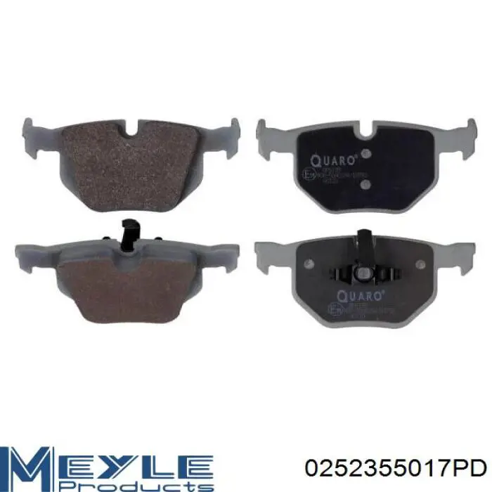 Задние тормозные колодки 0252355017PD Meyle