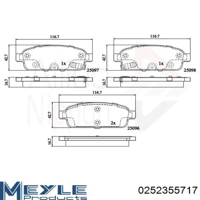 Купить 1208845 Ford Колодки тормозные задние, дисковые