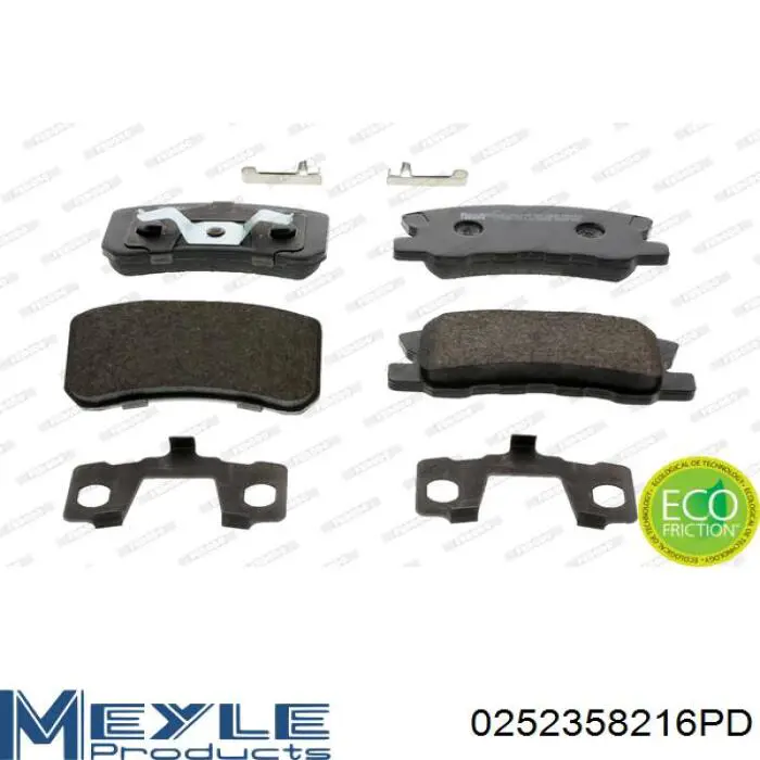 Задние тормозные колодки 0252358216PD Meyle