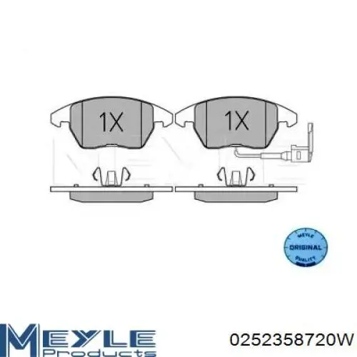 Колодки Meyle 0252358720W цена, от 33.46 USD