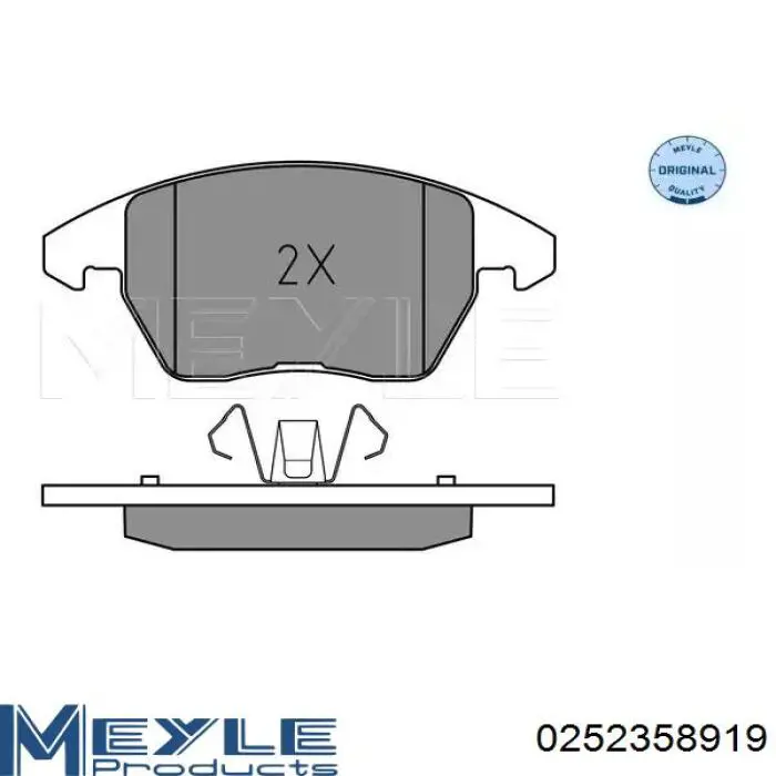 252358919 Meyle колодки тормозные передние дисковые