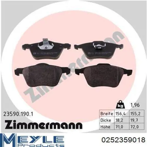 Передние тормозные колодки 986494158 Bosch