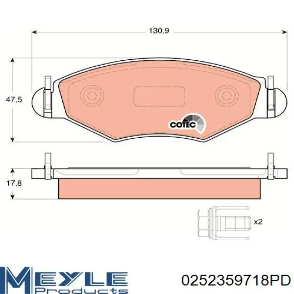 Передние тормозные колодки 425204 Peugeot/Citroen