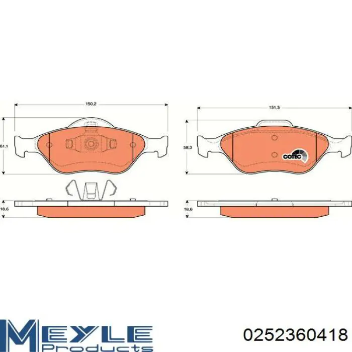 Передние тормозные колодки RD23202STD Rider