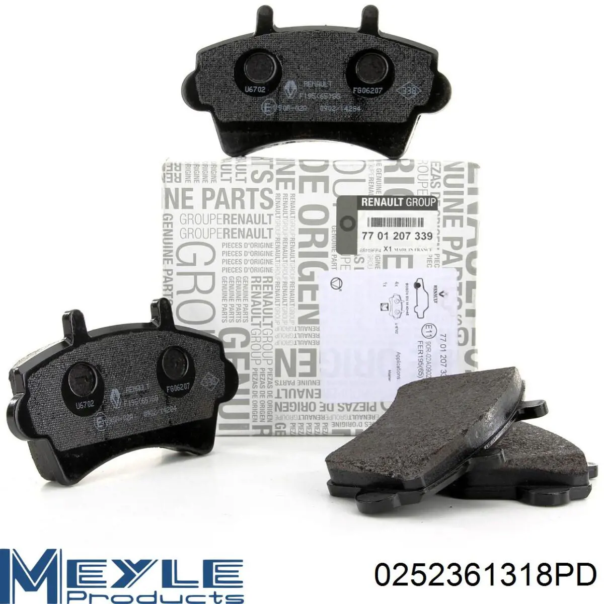 Передние тормозные колодки 7701206727 Renault (RVI)