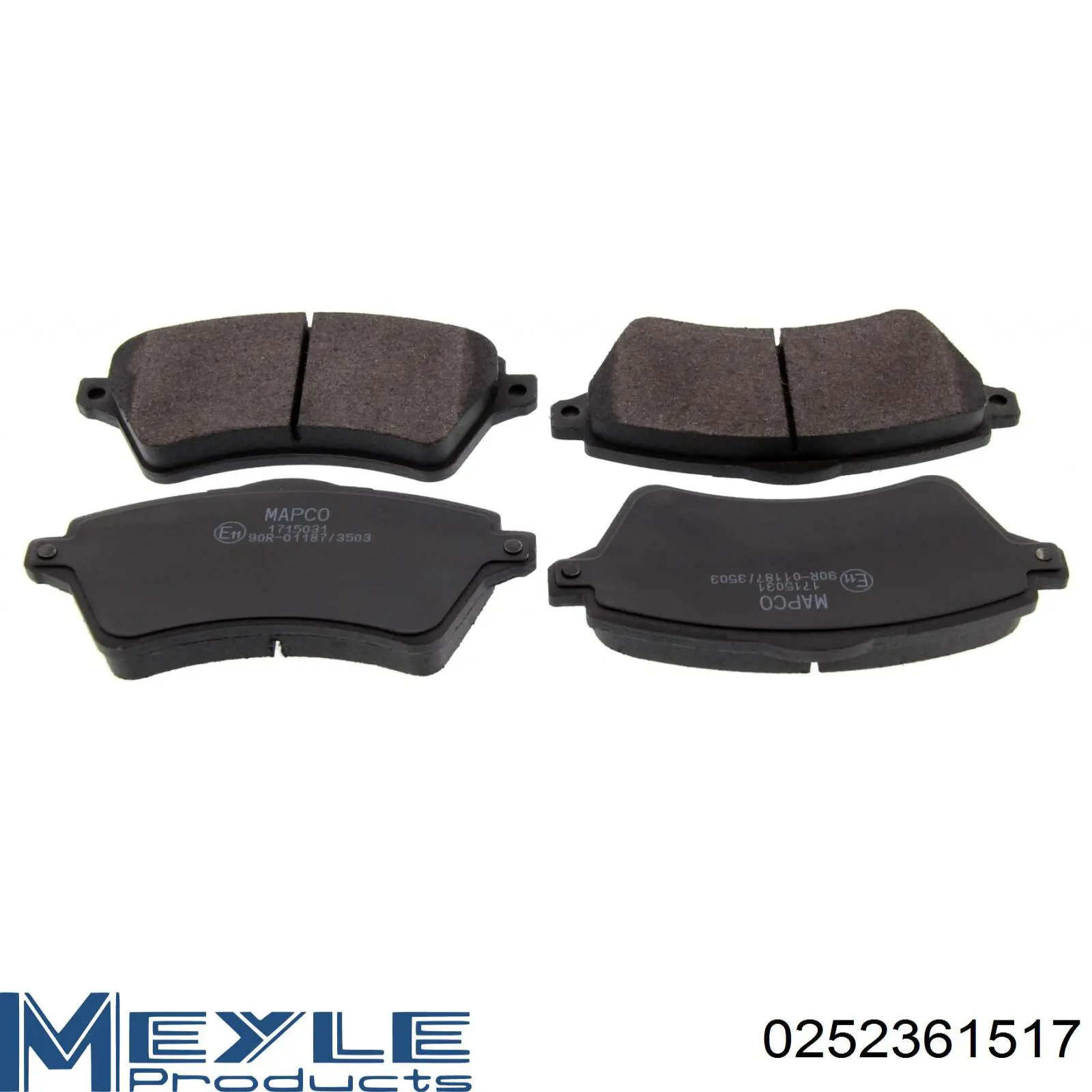Передние тормозные колодки 0252361517 Meyle