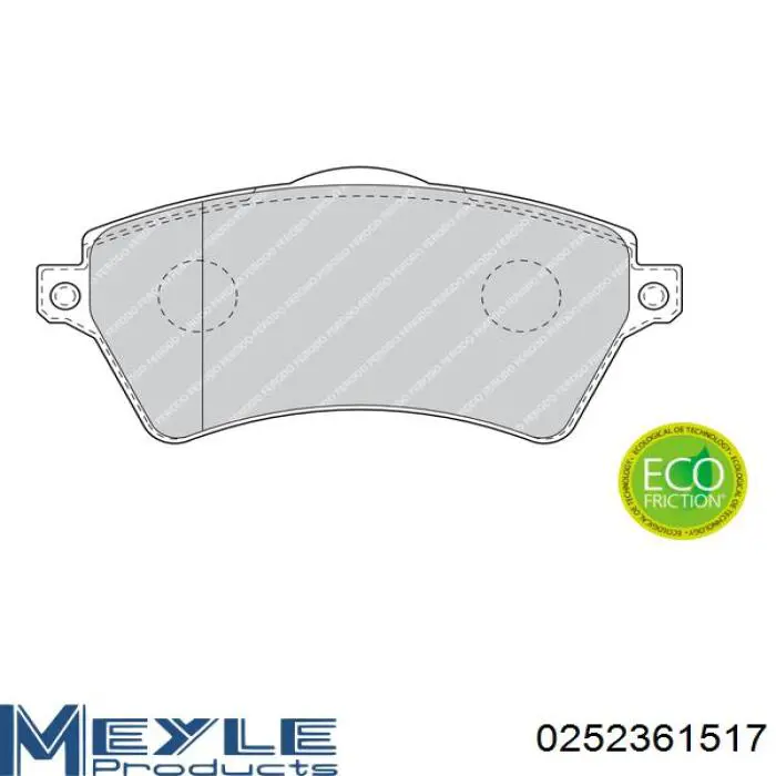 0252361517 Meyle Колодки передние