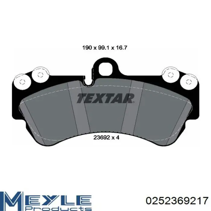 Колодки Textar 23692167 цена, от 59.93 USD
