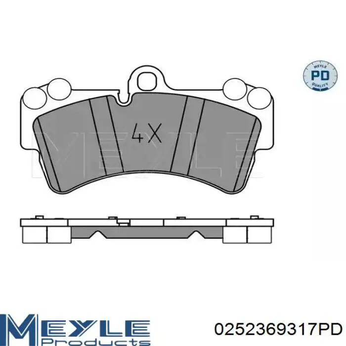 Передние тормозные колодки 0252369317PD Meyle