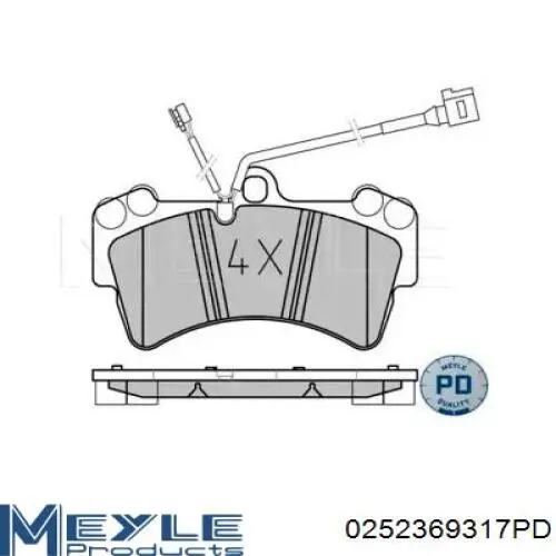Колодки Meyle 0252369317PD цена, от 63.10 USD