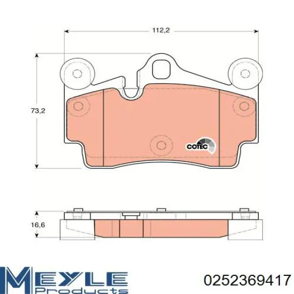 Купить RT1PD19980 Rotinger Колодки тормозные задние, дисковые