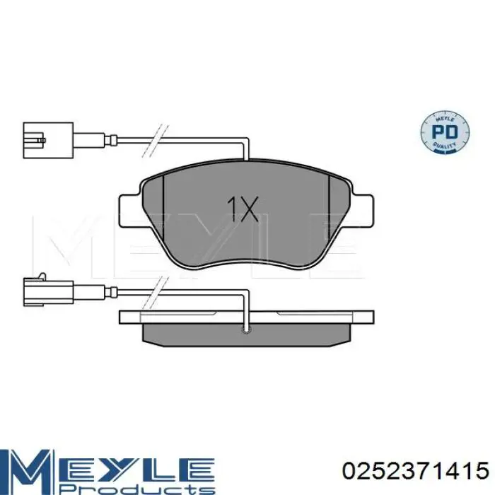 Колодки гальмові задні, дискові 0252371415 Meyle
