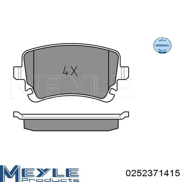 Колодки гальмові задні, дискові 0252371415 Meyle