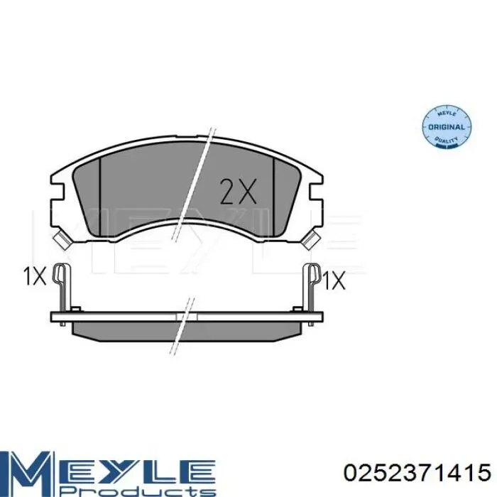 Колодки гальмові задні, дискові 0252371415 Meyle