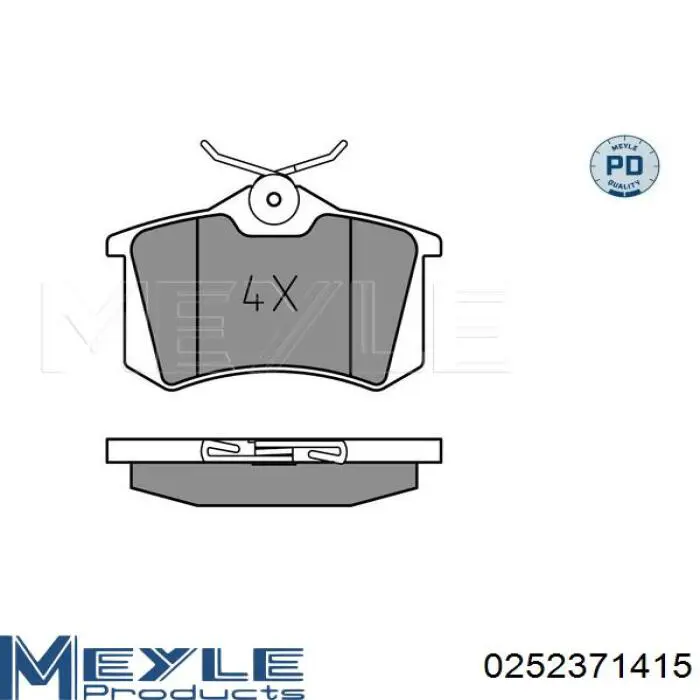 Колодки гальмові задні, дискові 0252371415 Meyle