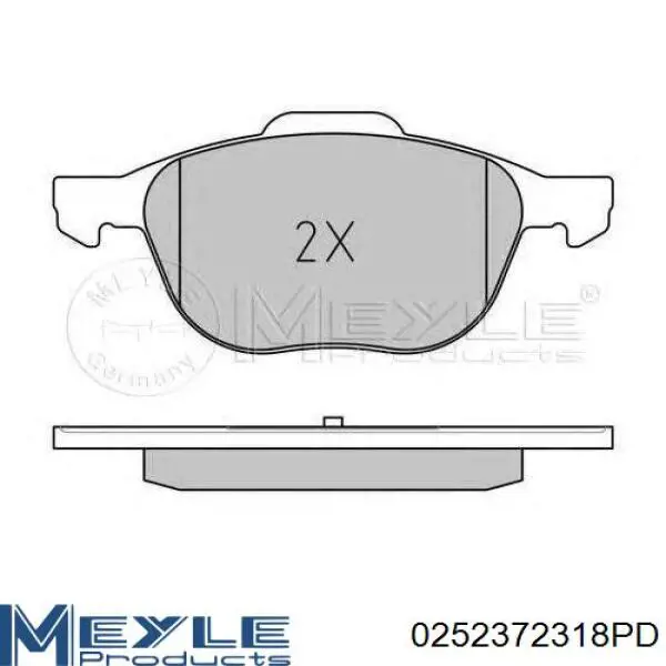 Передние тормозные колодки 0252372318PD Meyle