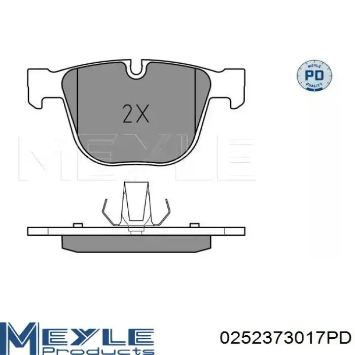 0252373017PD Meyle sapatas do freio traseiras de disco