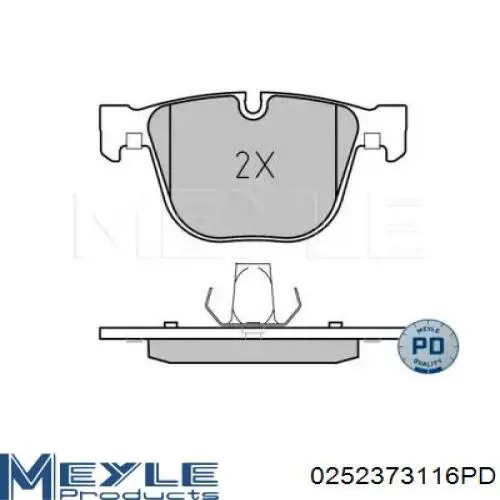 Задние тормозные колодки 0252373116PD Meyle