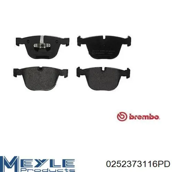 Купить 0252373116PD Meyle Колодки тормозные задние, дисковые