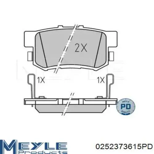 Задние тормозные колодки 0252373615PD Meyle