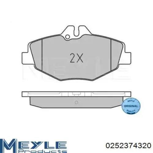 0252374320 Meyle Колодки передние