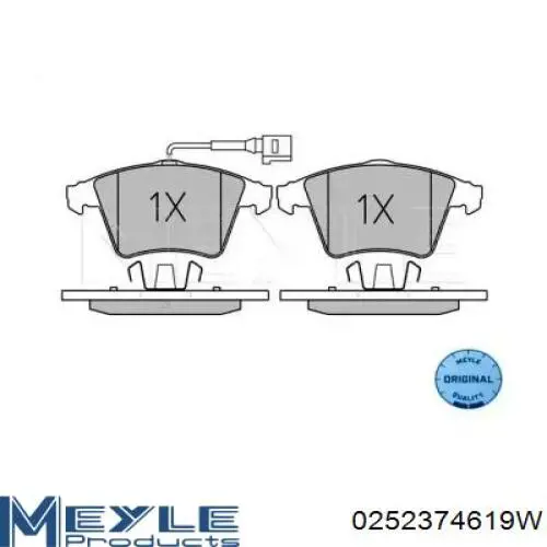Колодки Meyle 0252374619W цена, от 37.40 USD