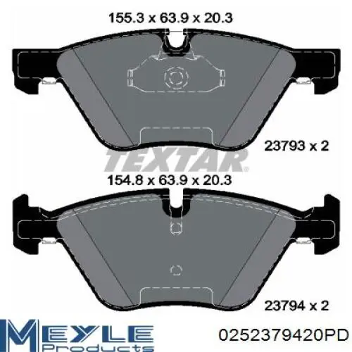Тормозные колодки BMW 34112288875