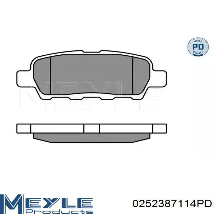 Колодки тормозные задние дисковые на Nissan Tiida  SC11X