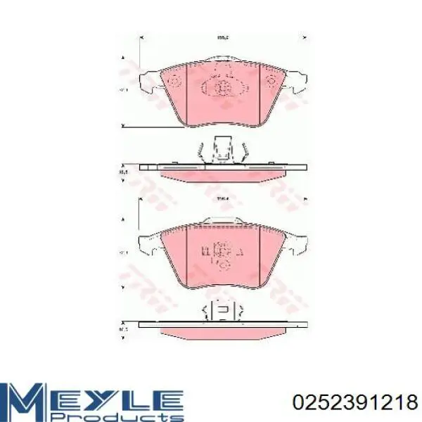 Колодки Meyle 0252391218 цена, от 45.17 USD