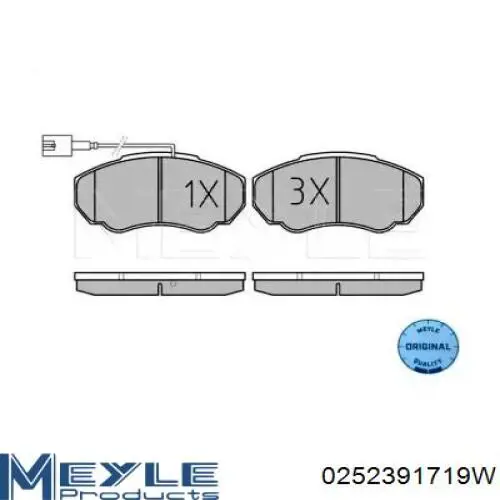 Купить 0252391719W Meyle Колодки тормозные