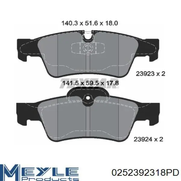 Задние дисковые колодки Goodrem RM1494