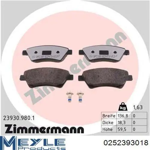 7701209444 Renault (RVI) Колодки передние