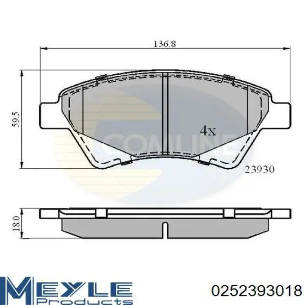 Тормозные колодки Renault (RVI) 7701209444
