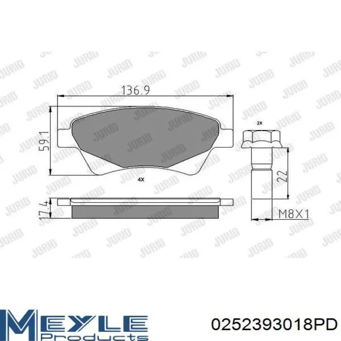 Передние тормозные колодки S700040 Polcar