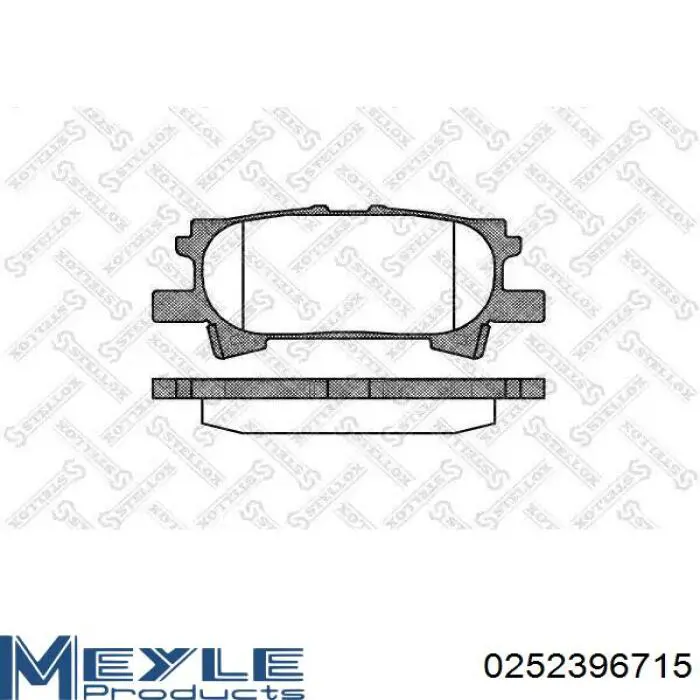 Задние дисковые колодки Meyle 0252396715
