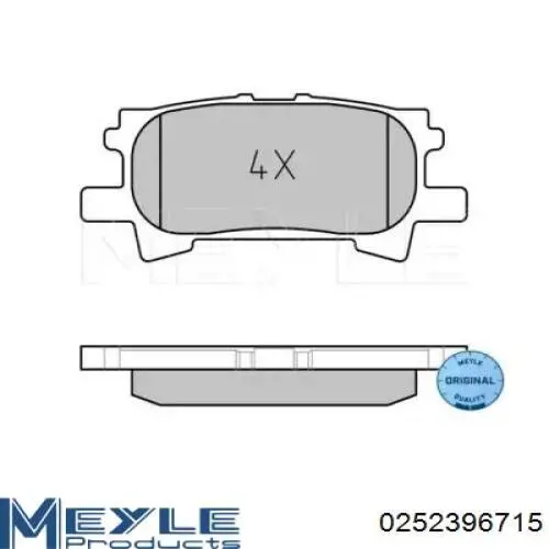 Колодки тормозные задние дисковые на Lexus RX  330/350 