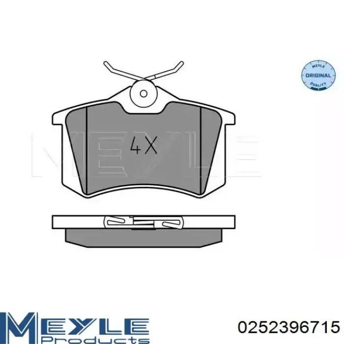 0252396715 Meyle Колодки тормозные дисковые комплект