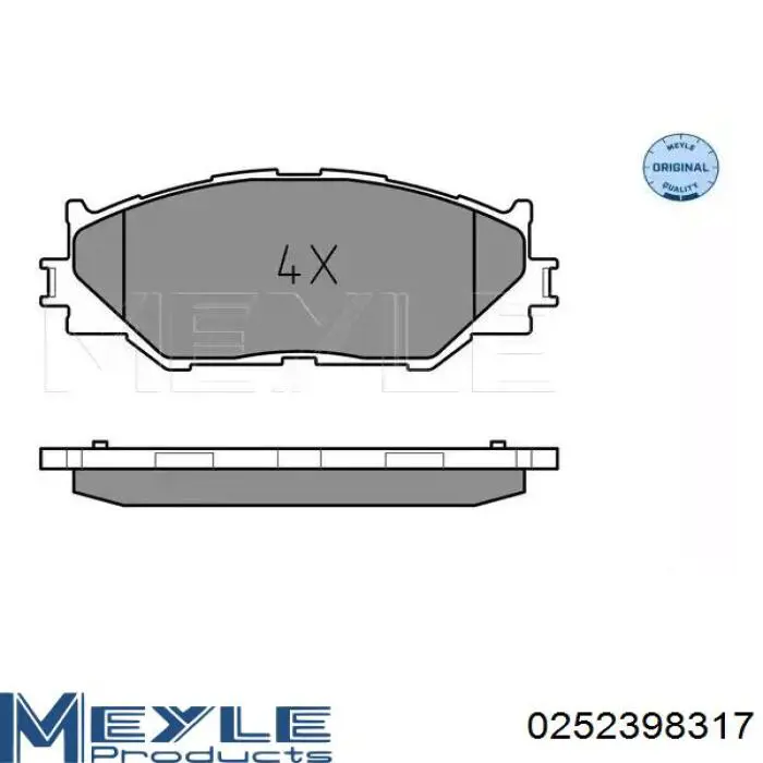 Передние тормозные колодки B111256 Denckermann