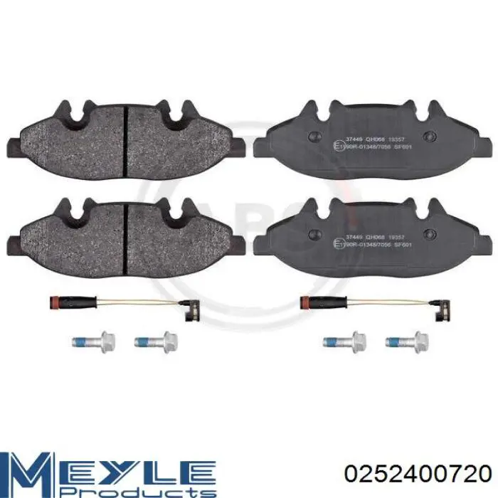 Передние тормозные колодки 0252400720 Meyle