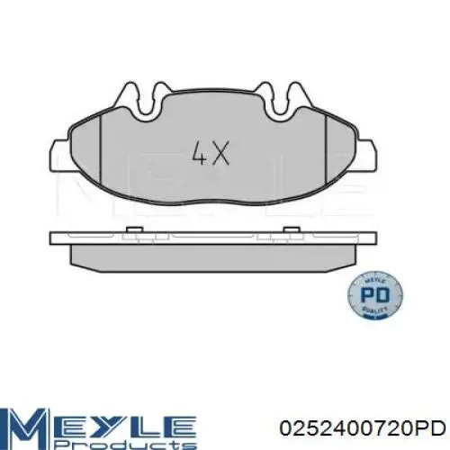 Колодки Meyle 0252400720PD цена, от 27.40 USD