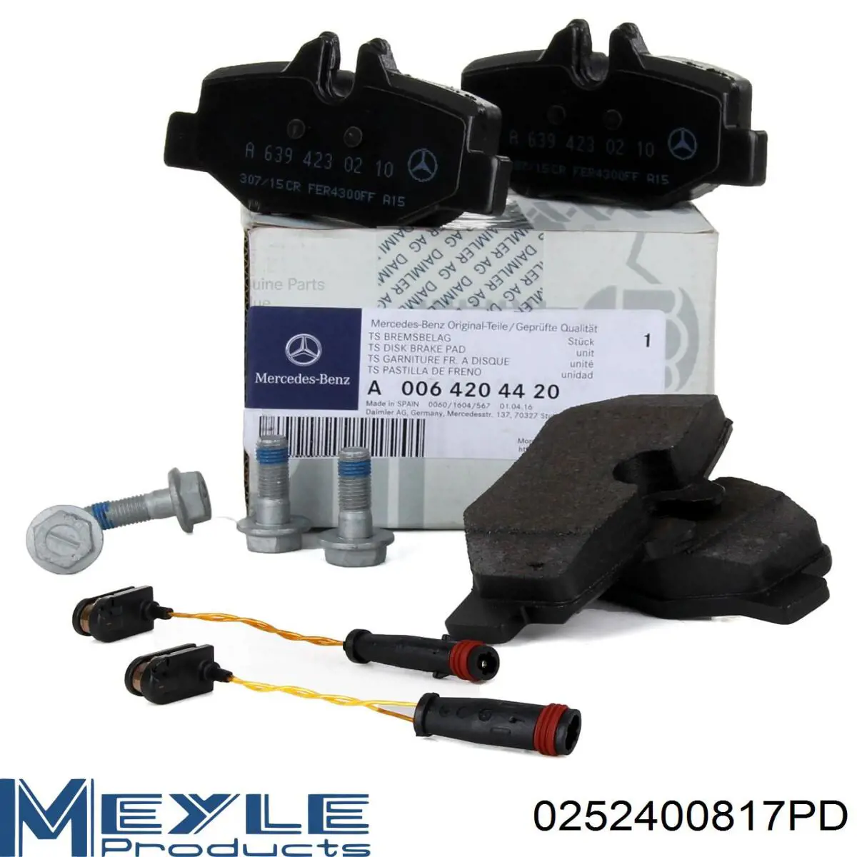 Задние тормозные колодки 0252400817PD Meyle