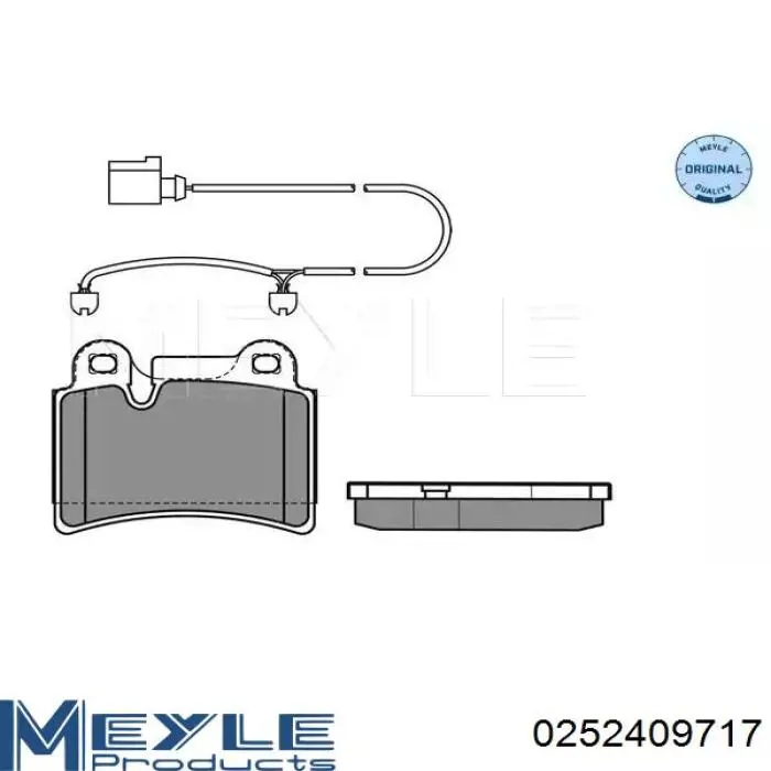 Задние тормозные колодки 0252409717 Meyle