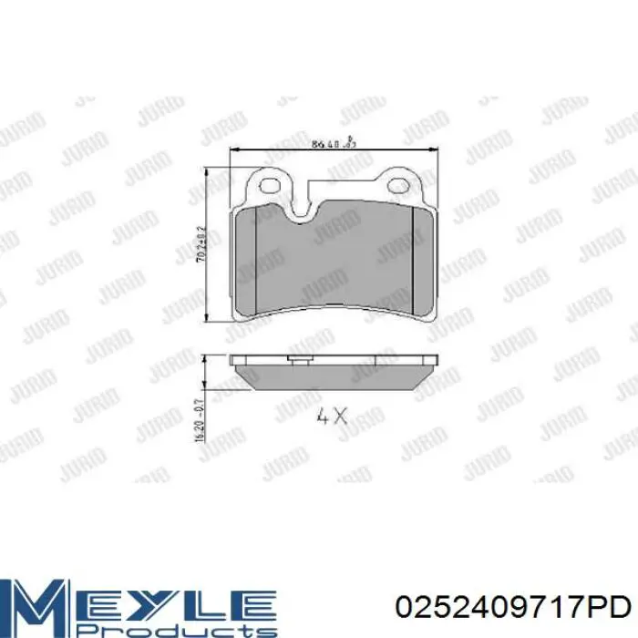 Задние тормозные колодки 5SP1380 Samko