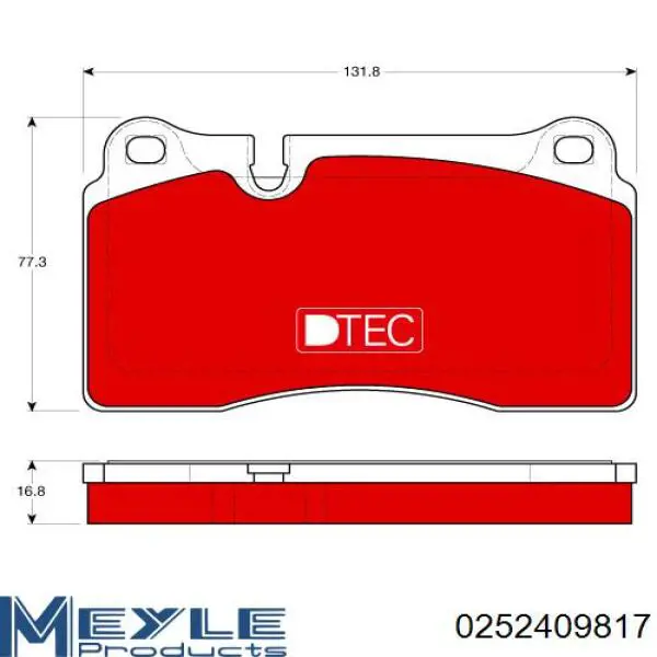 Передние тормозные колодки 3169801517L6J Dello/Automega