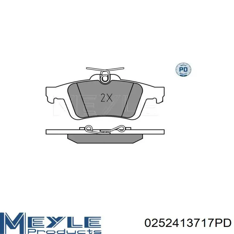 Колодки дисковые  Meyle 0252413717PD цена, от 31.08 USD