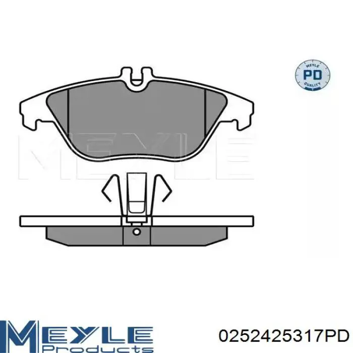 Задние тормозные колодки 0252425317PD Meyle