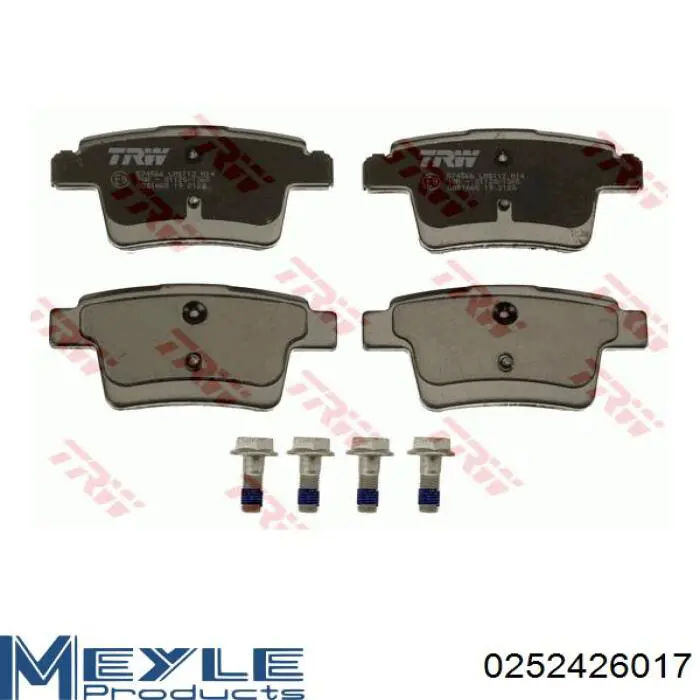 Купить 0252426017 Meyle Колодки тормозные задние, дисковые