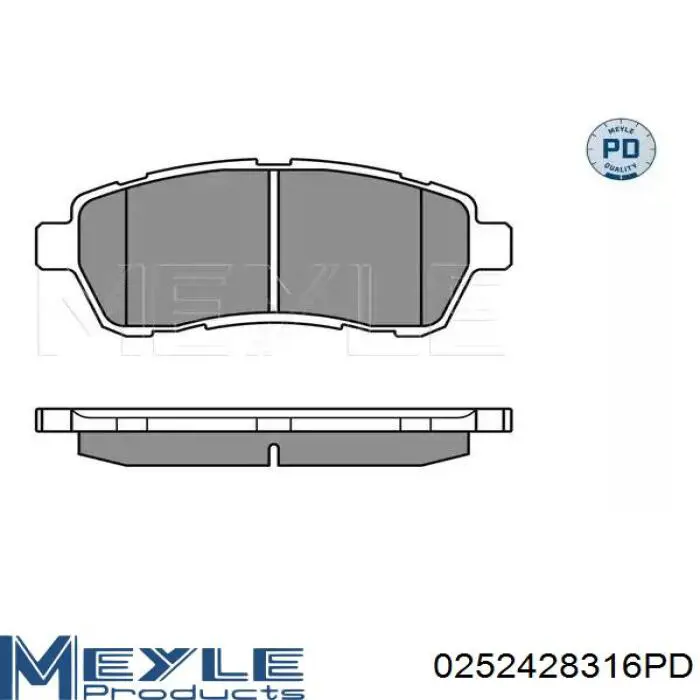 0252428316PD Meyle передние тормозные колодки